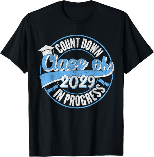 Class Of 2029 Countdown First Day 9th Grade Freshman Tee by TeeBrew