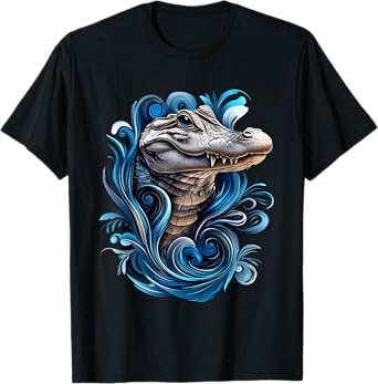 Alligators Wildlife Nature Colorful Crocodile T-Shirt