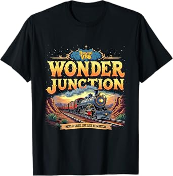 Vintage Wonder Junction VBS Train Theme Christian Design T-Shirt
