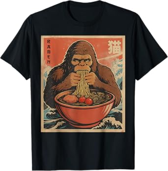 Anime Bigfoot Ramen Japanese Funny Kawaii Gift Men Women Kid T-Shirt