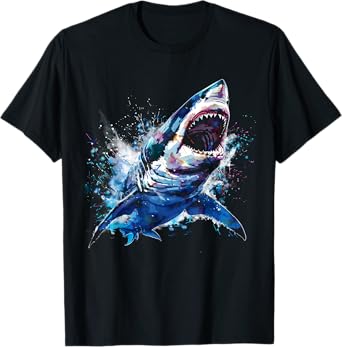 Great White Shark Scuba Diving Fishing Shark Lover T-Shirt