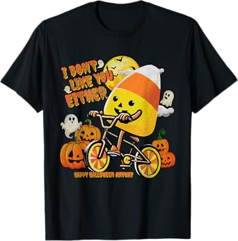 Halloween Costume Team Candy Corn I Don't Like You Either T-Shirt