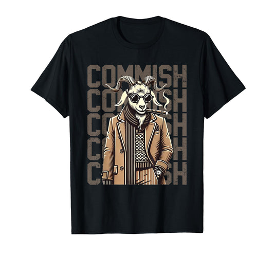 Fantasy Football Commissioner Funny Draft Goat Commish T-Shirt