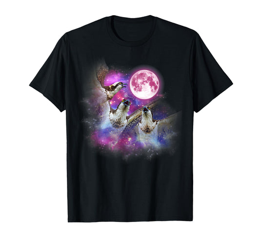 Osprey Howling At The Moon Wildlife colorful T-Shirt