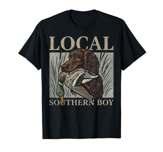 Boykin Spaniel Duck Hunt Season Local Southern Boy Outdoor T-Shirt