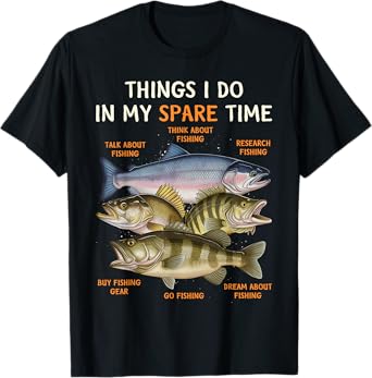 Funny Fishing Apparel for Men, Youth and Boys | Bass Lovers T-Shirt