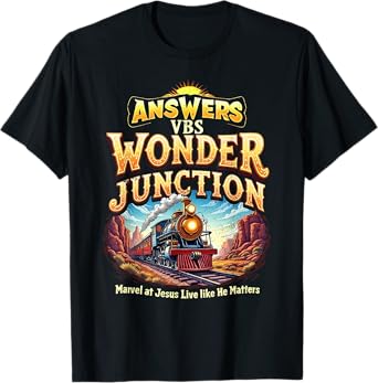 Vintage Wonder Junction VBS Train Theme Christian Apparel T-Shirt