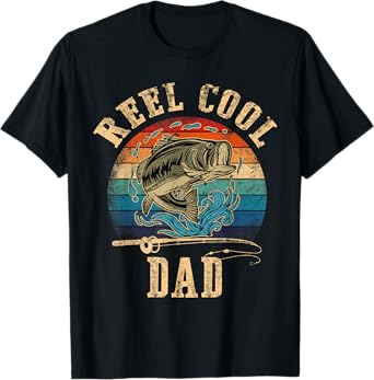 Vintage Reel Cool Dad Fish Fishing Shirt Father's Day T-Shirt