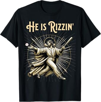 He is Rizzin Jesus Playing Baseball T-Shirt