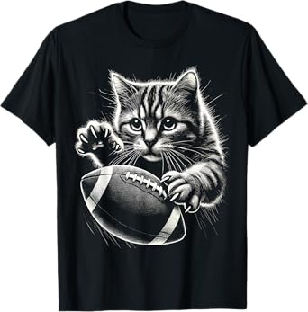 American Football Funny Cat T-Shirt