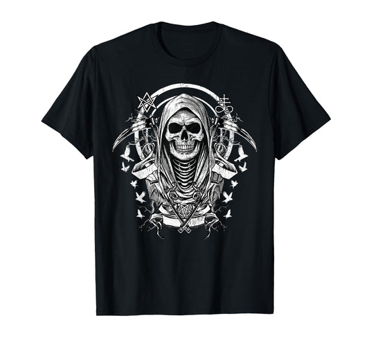 Gothic Aesthetic Skeleton Grunge Occult Y2K Goth Halloween T-Shirt