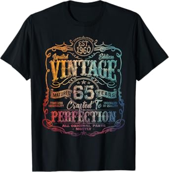 Vintage 1960 Limited Edition Shirt 65 year old 65th Birthday T-Shirt