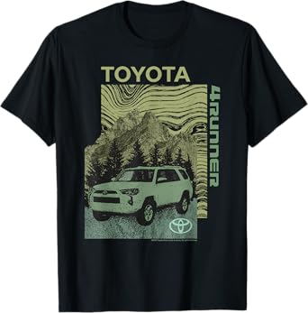 Toyota Iconic 4Runner Landscape Distressed Chest Poster T-Shirt