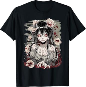 Horror Anime Girl Manga Creepy Japanese Kawaii Aesthetic T-Shirt
