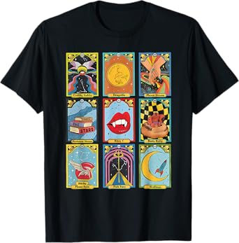 Zodiac Academy Retro Tarot Card Character Art Men Women T-Shirt