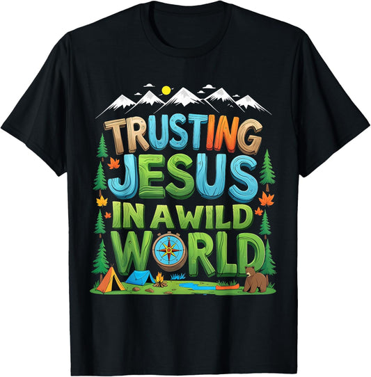Christian Summer True North VBS 2025 Trusting Jesus Camp T-Shirt