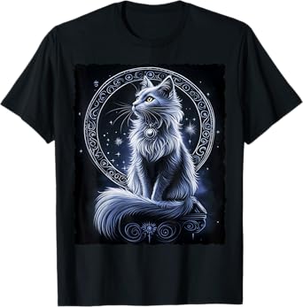 Magical Cat Fantasy Art Design Men Women Kids T-Shirt