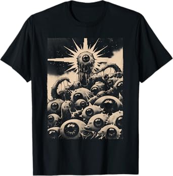 Weirdcore Eyeballs Goth Witch Goblincore Trippy Horror Punk T-Shirt