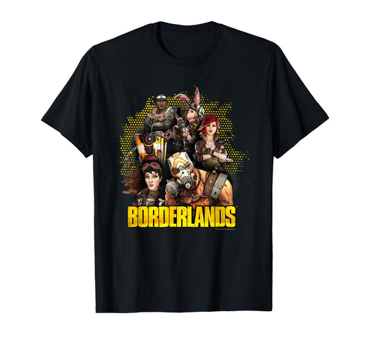 Borderlands Full Cast Collage with Logo Video Game T-Shirt