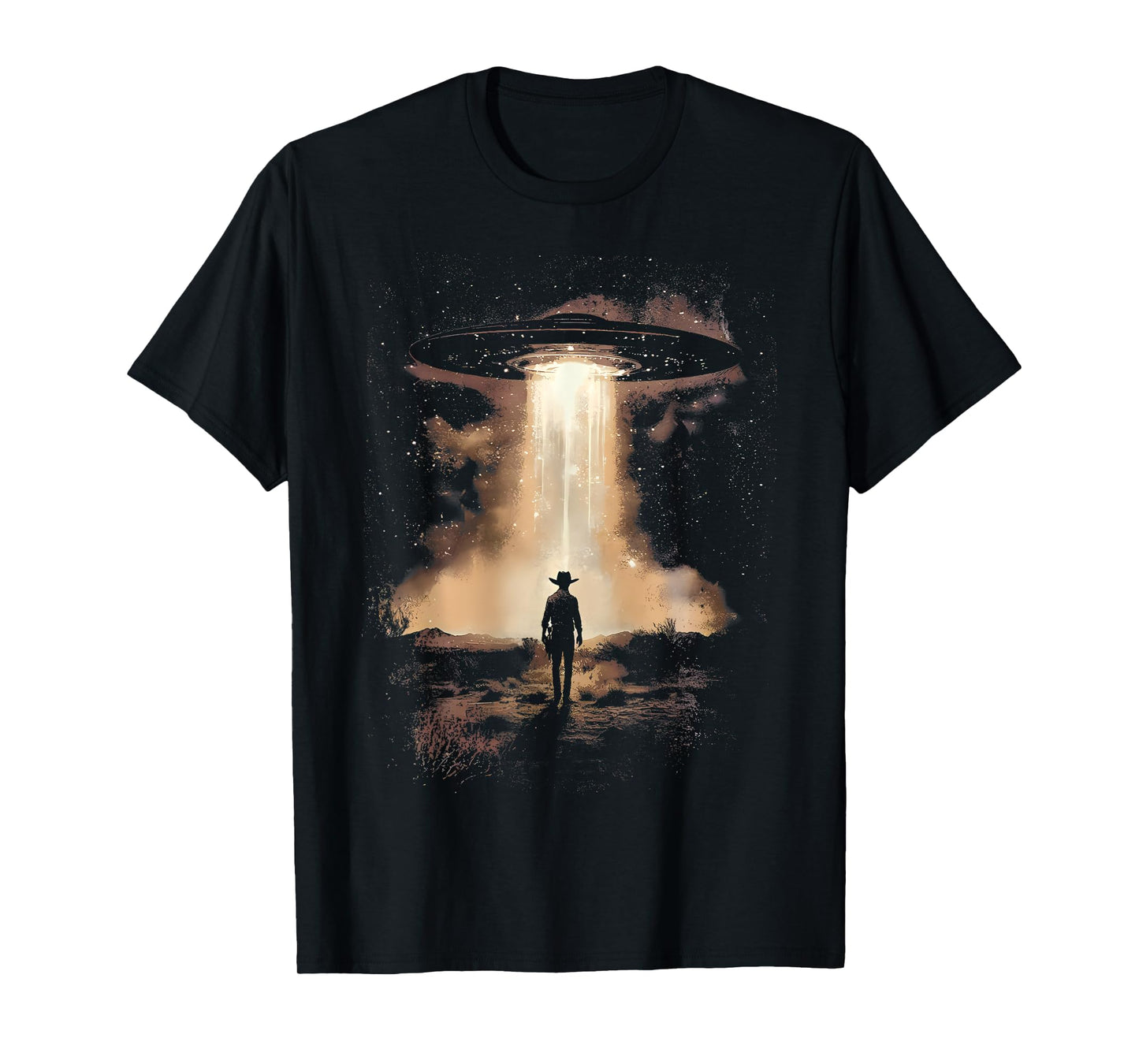 UFO Cowboy Retro Western Country Vintage Rodeo Wild West T-Shirt