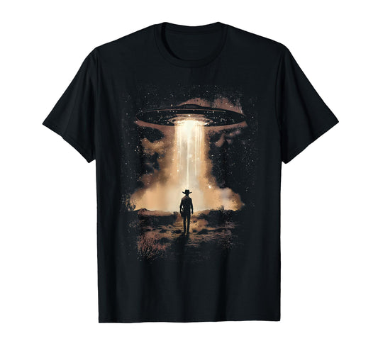 UFO Cowboy Retro Western Country Vintage Rodeo Wild West T-Shirt