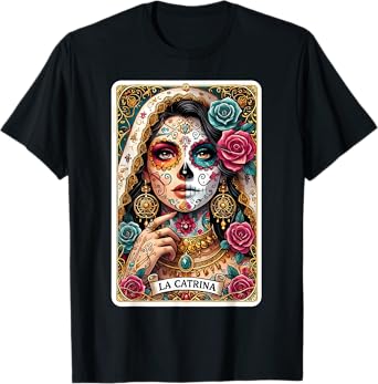 La Catrina Tarot Card Day of the Dead Dia de los Muertos T-Shirt