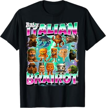 Italian Brainrot Baby Ai Generated Animals Gen Z For Kids T-Shirt