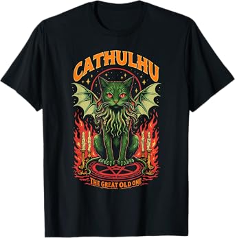 Cathulhu Cosmic Horror Cthulhu Lovecraft Cat T-Shirt