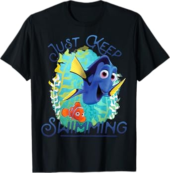 Disney Pixar Finding Dory Just Keep Swimming Ocean Logo T-Shirt