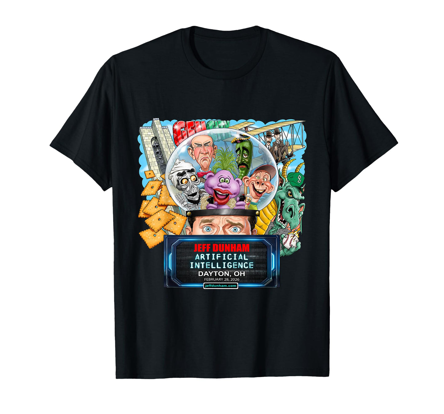 Jeff Dunham Dayton, OH (2026) T-Shirt - T-Shirt | Black
