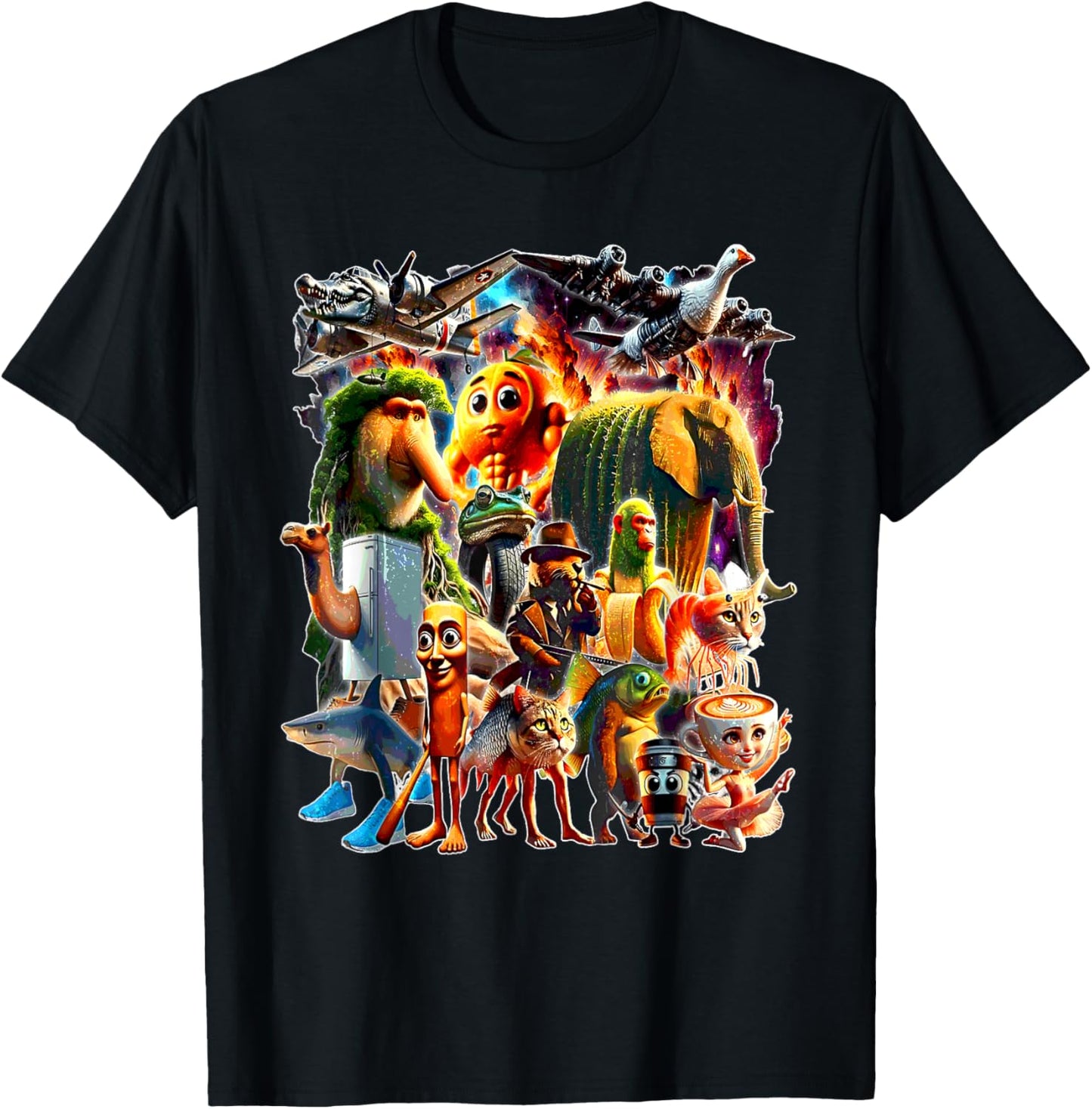 Italian-Brainrot AI Generated Animals Gen Z Men Women Youth T-Shirt
