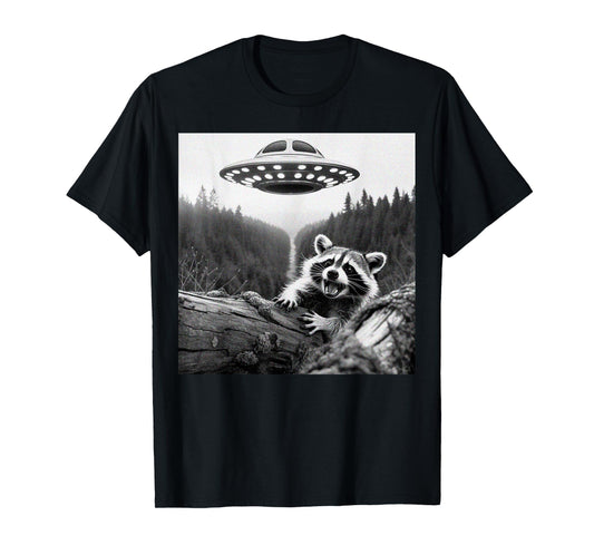 Raccoon Evades UFO Abduction T-Shirt