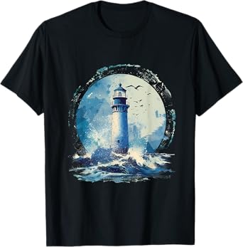 Light House Seaside House Sailing Sea Beach Lighthouse T-Shirt