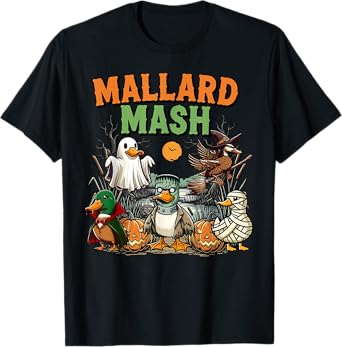 Hunting Halloween Costume Mallard Mash Funny Mallard Duck T-Shirt