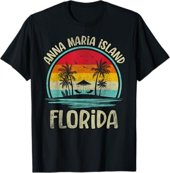 Anna Maria Island Florida Palm Tree Family Summer Vacation T-Shirt