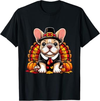 French Bulldog Thanksgiving Costume Dog Frenchie T-Shirt