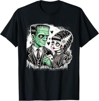 halloween lovers frankenstein skeleton for men women family T-Shirt