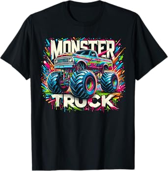 Colorful Graffiti Monster Truck T-Shirt