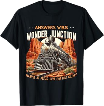 Vintage Answers VBS Wonder Junction Christian Train Theme T-Shirt
