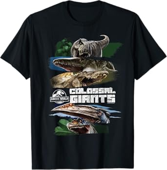 Jurassic World Rebirth Colossal Giants Vertical T-Shirt