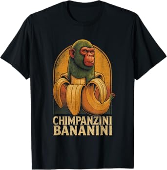 Chimpanzini Bananini - Funny Italian Brainrot Kids Meme T-Shirt