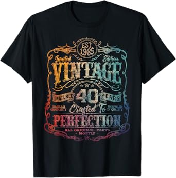 Vintage 1985 Limited Edition Shirt 40 year old 40th Birthday T-Shirt