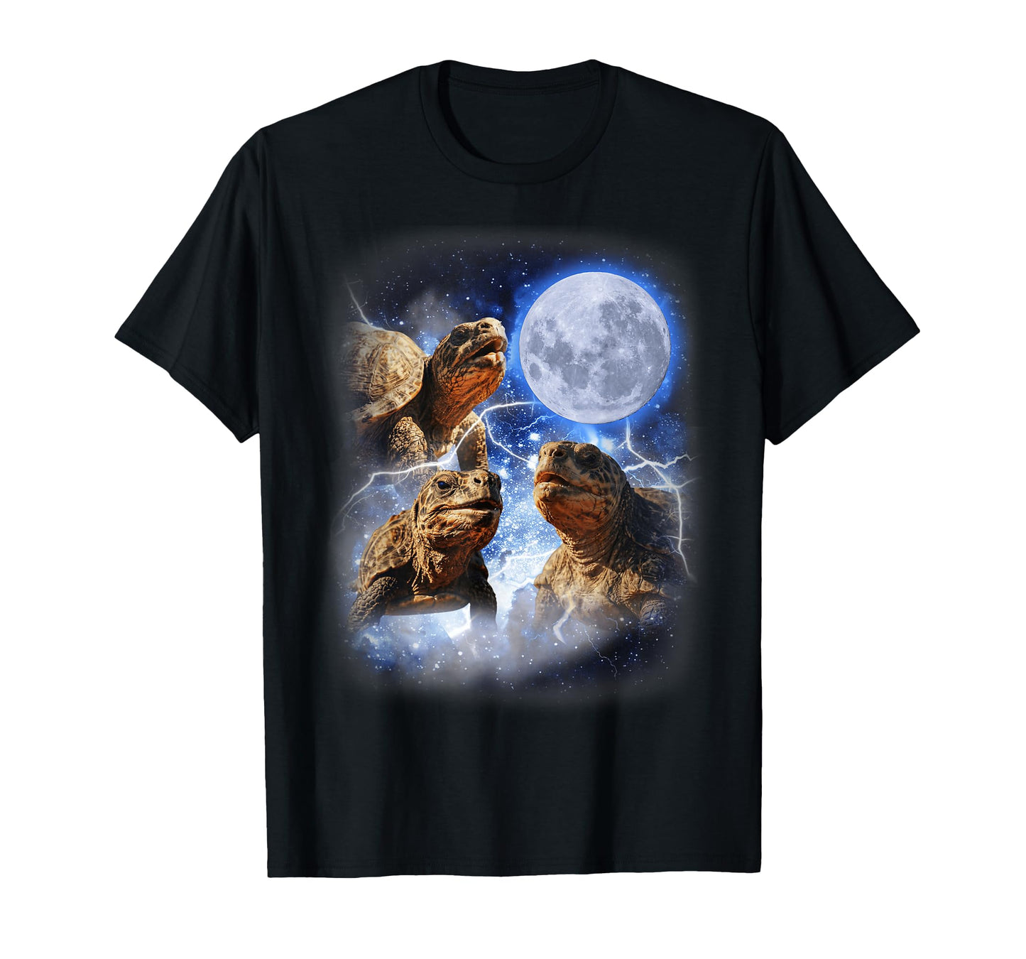 Three Tortoises Moon Howl Wildlife Mountain Turtle Meme T-Shirt