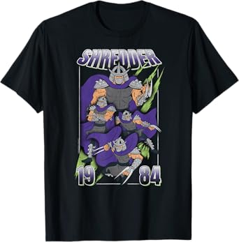 Teenage Mutant Ninja Turtles Shredder Poses 1984 Retro T-Shirt