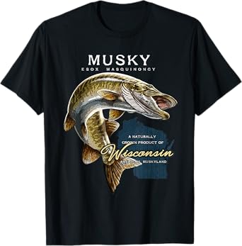 Musky Fishing Wisconsin T-Shirt