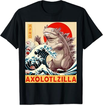 Axolotl Japanese Art Funny Axolotl Gifts For Men Women Kid T-Shirt