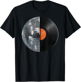 Disco Ball LP Vinyl Record – Retro 70s Vintage Music T-Shirt