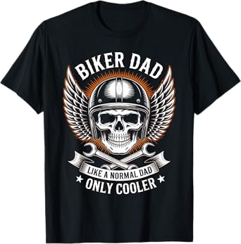 Biker Dad Motorcycle Father Rider Biker Dad Father's Day T-Shirt