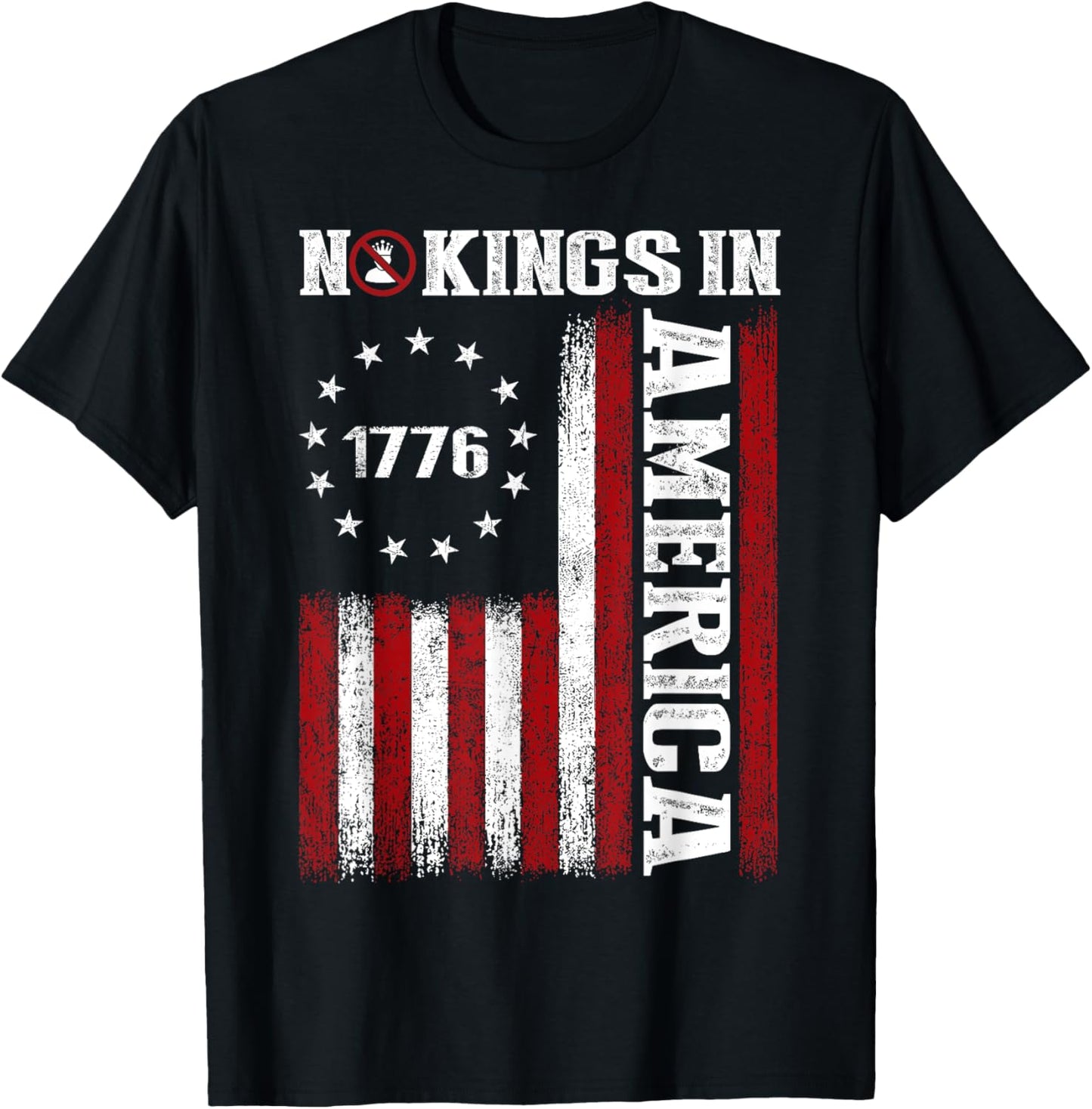 No Kings In America Since 1776 Shirt USA Flag Democracy T-Shirt