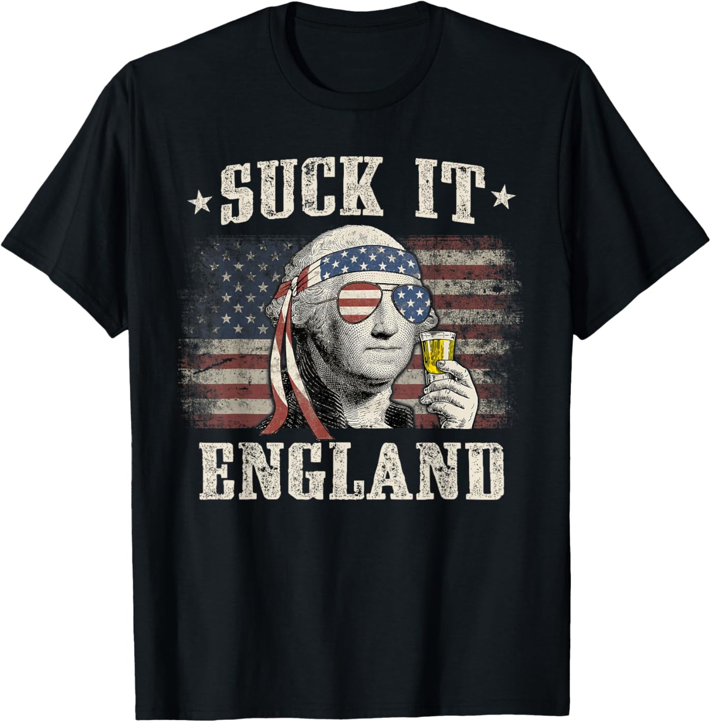 Suck It England Funny 4th Of July George Washington 1776 T-shirt